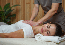 Massage antistress : choisir la bonne technique pour détendre les muscles Femme détendue recevant un massage dans un spa moderne